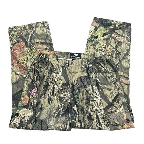 Mossy Oak Pants - Mossy Oak Women’s Pink Camo Cargo Outdoor Utility Pants Size Large NWT